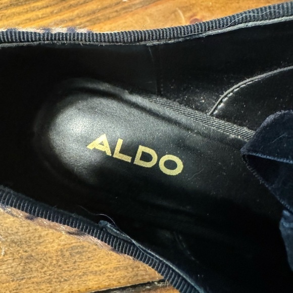 NWOT Aldo Lace Up Oxford Shoes in mixed print tiger/cheetah. Size 8 - Picture 4 of 9